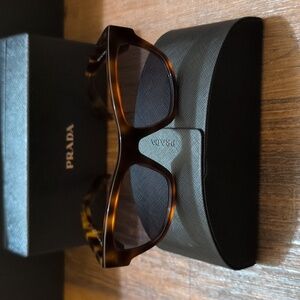 Prada PR B09SF Sunglasses - Root Tortoise - With Box & Case